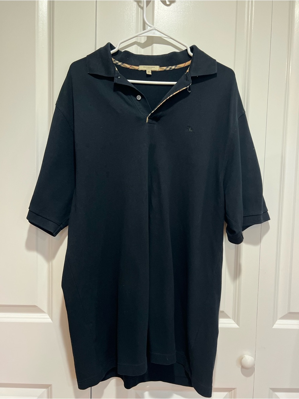 Men's Burberry Black Polo Shirt - Classic Short Sleeve